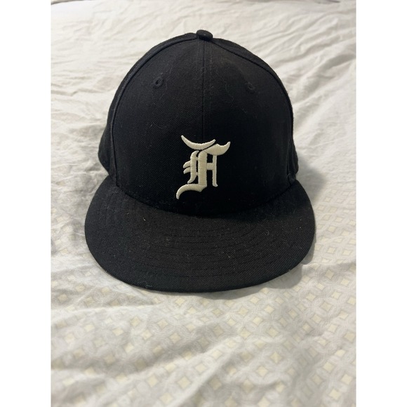 New Era Other - Fear Of God Essentials Hat Cap Fitted 7-1/4 Black Wool New Era MLB Baseball MLB